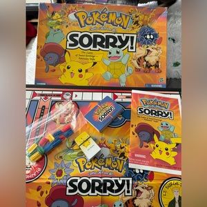 Vintage 2000 Parker Brothers POKEMON Sorry Board Game Hasbro - Complete